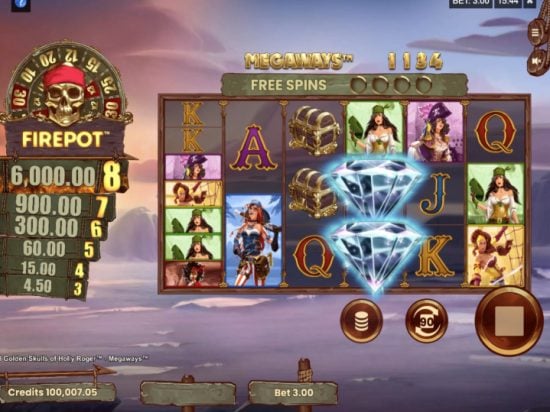 8 Golden Skulls of Holly Roger Megaways slot game image