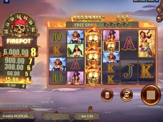 8 Golden Skulls of Holly Roger Megaways slot game image