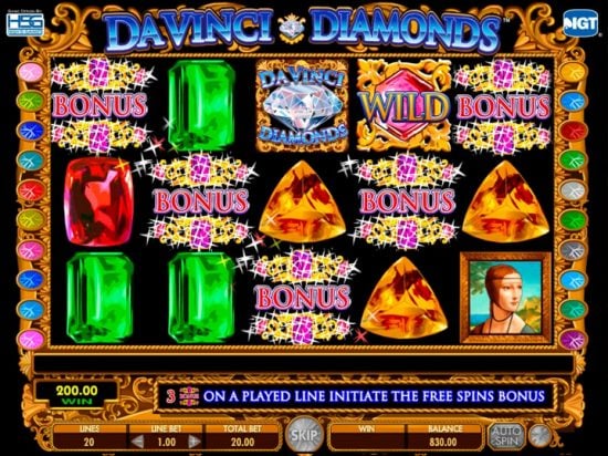 Da Vinci Diamonds slot game image