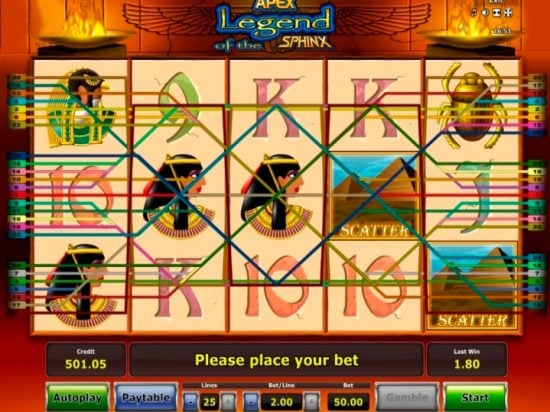 Legend of the Sphinx slot game logo