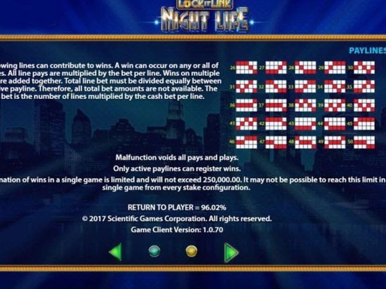 Lock It Link Night Life Slot Game Image