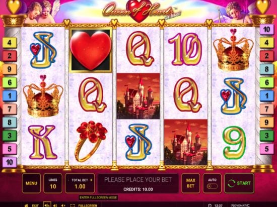 Queen of Hearts slot game logo