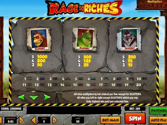 Rage To Riches Slot Game Image