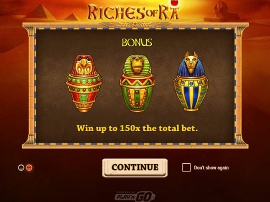 Riches Of Ra Slot Game Image