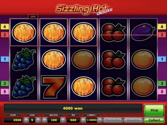 Sizzling Hot Deluxe slot game logo