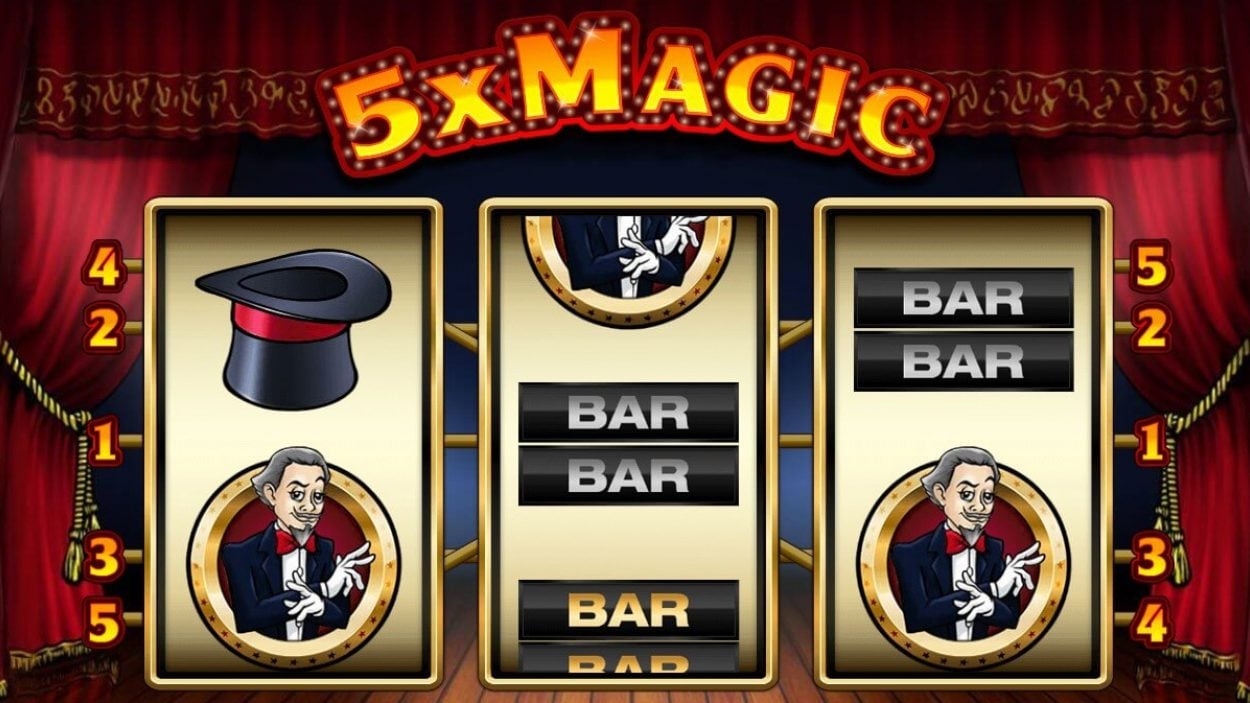 Title screen for 5x Magic Slots Game