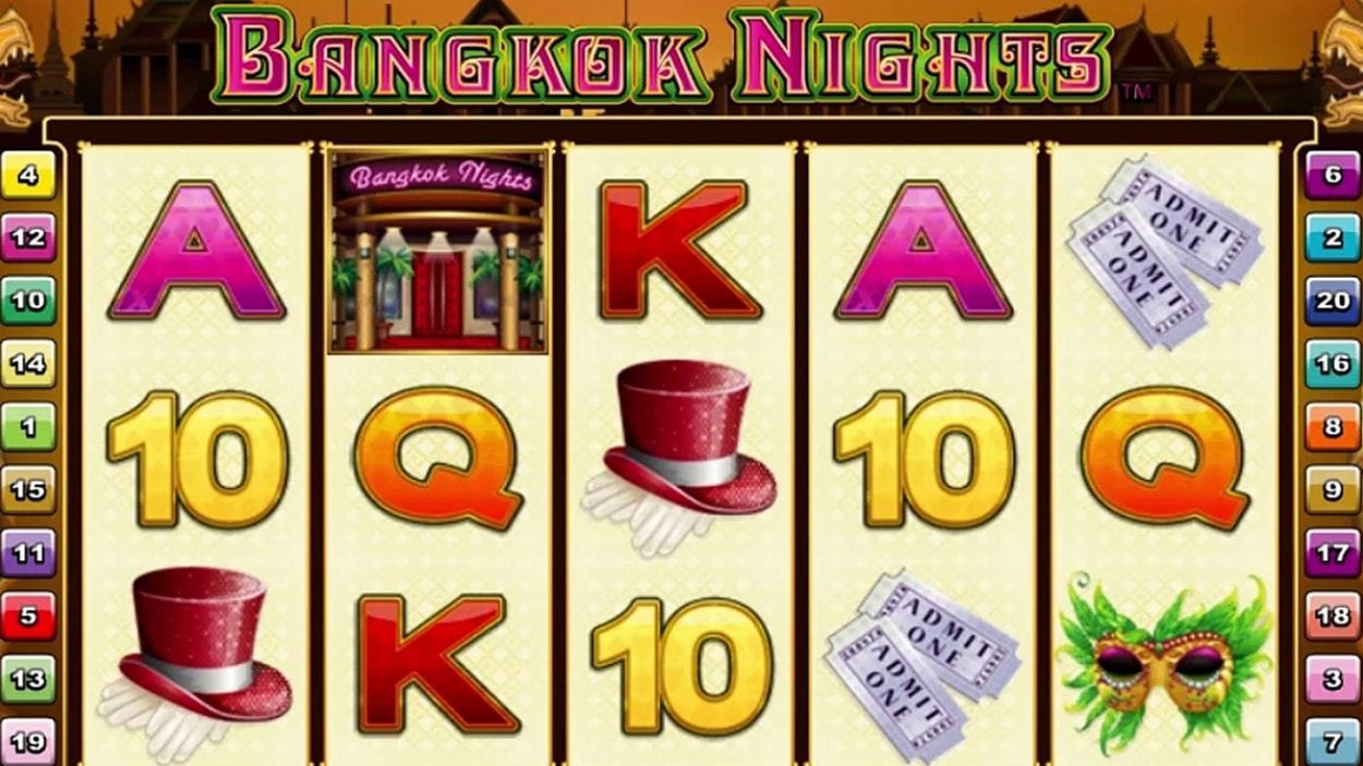Title screen for Bangkok Nights Slots Game
