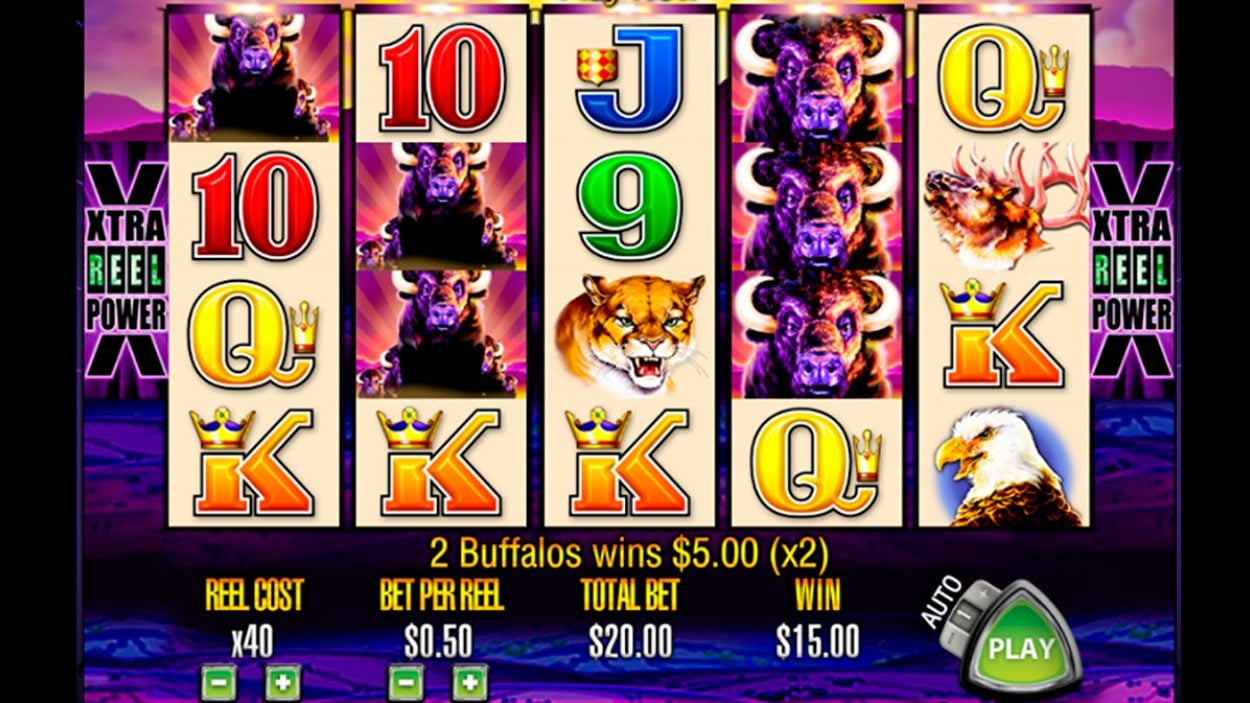 Title screen for Buffalo slot game