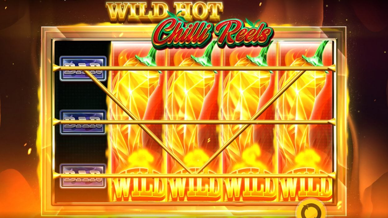 Title screen for Wild Hot Chilli Reels slot game