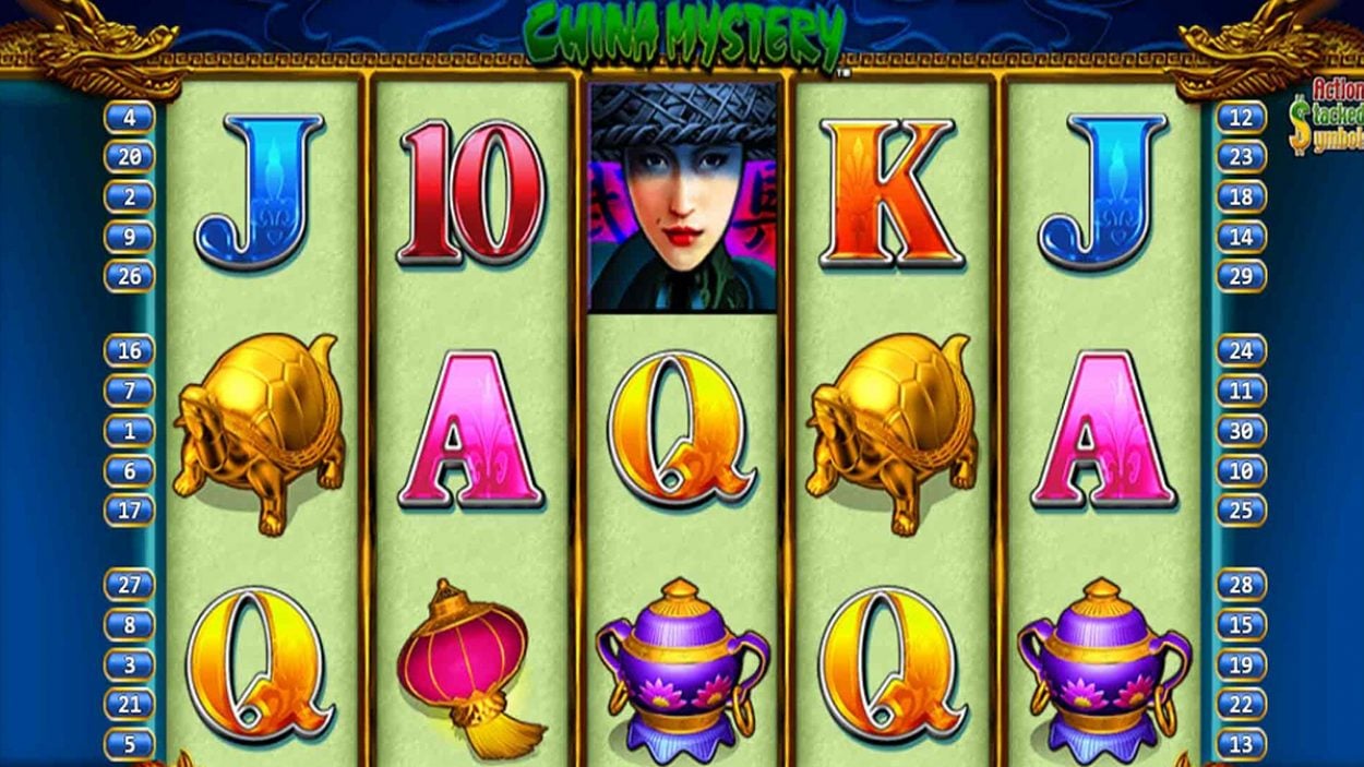 Title screen for China Mystery slot game