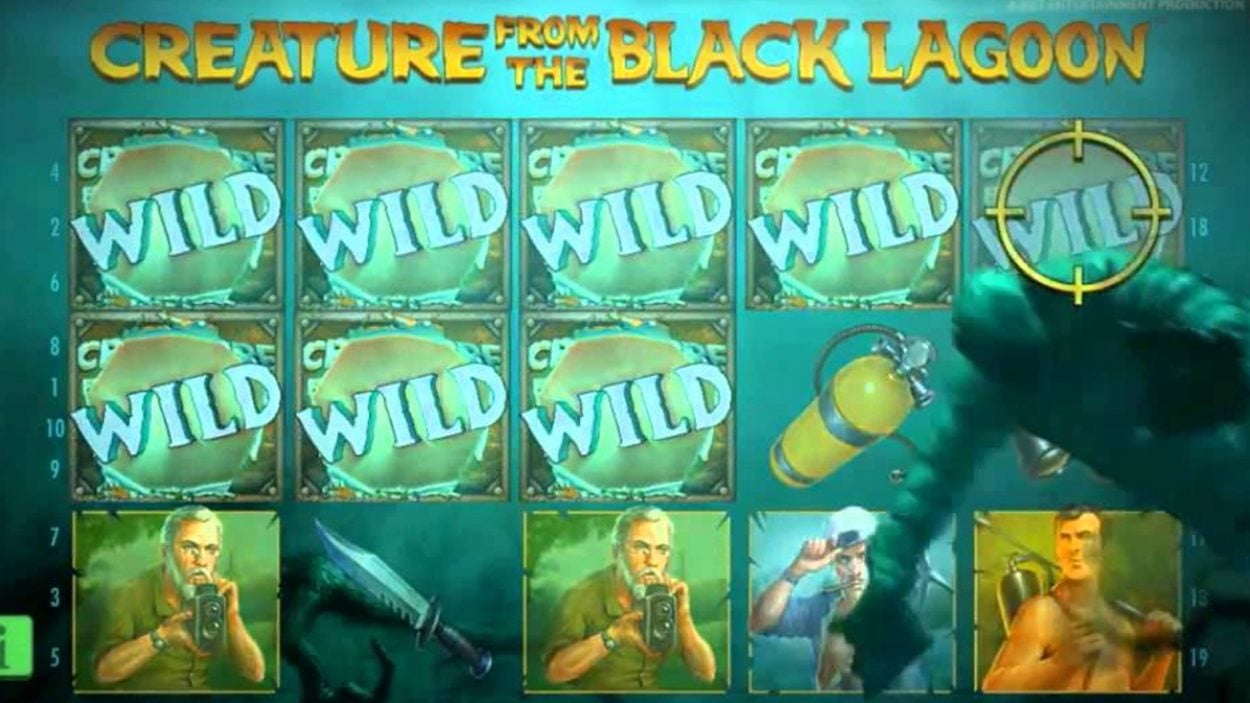 Title screen for Creature from the Black Lagoon slot game
