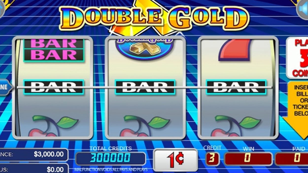 Title screen for Double Gold Slots Game