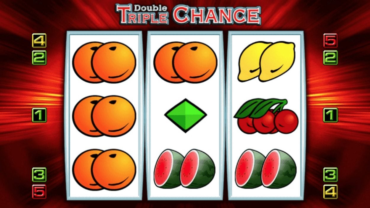 Title screen for Double Triple Chance slot game