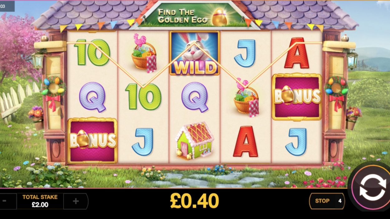 Title screen for Easter Money slot game