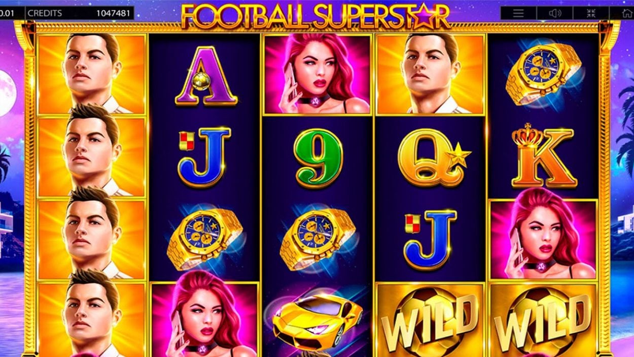Title screen for Football slot game