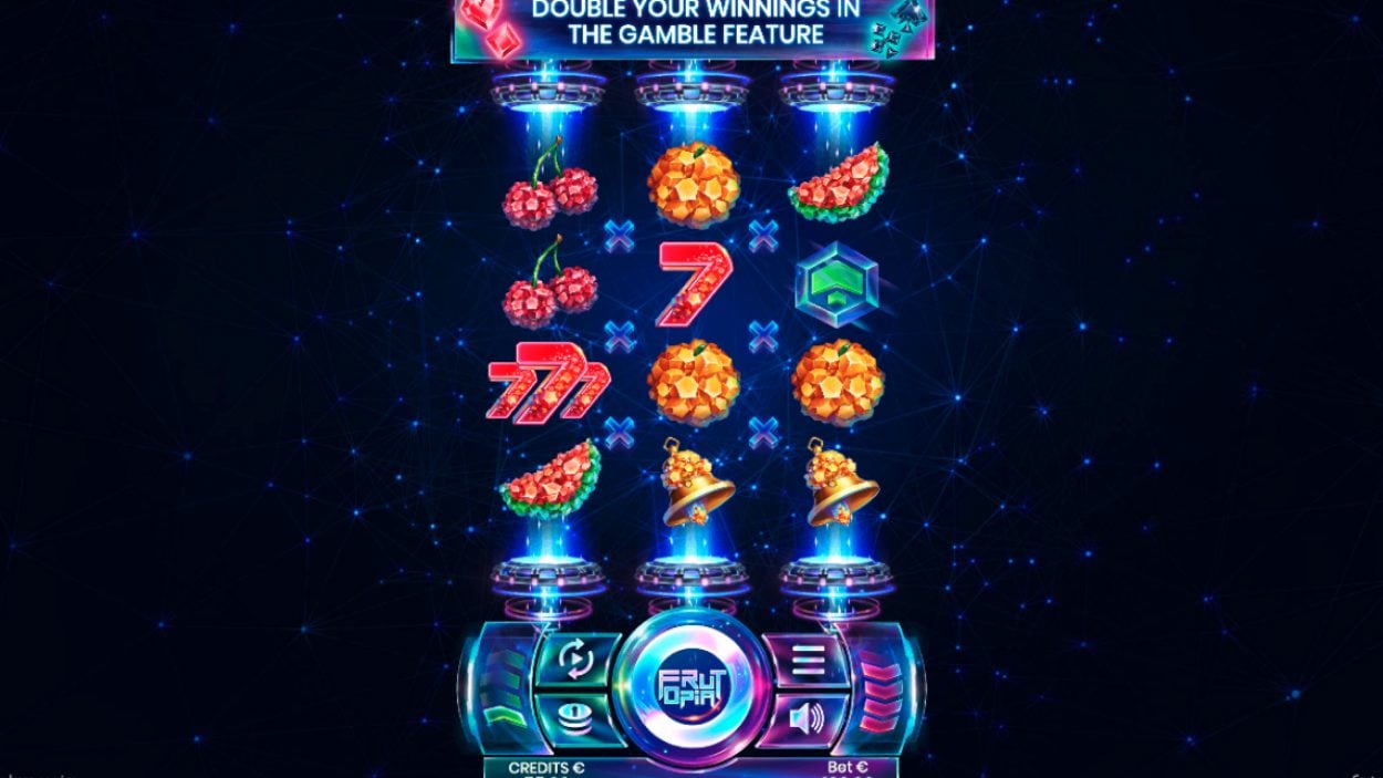 Title screen for Frutopia slot game