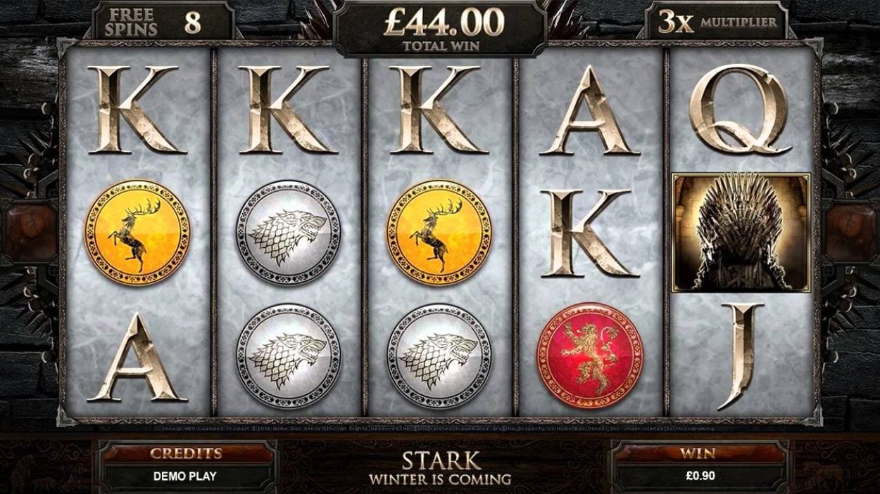Title screen for Game of Thrones 243 Ways to Win Slots Game