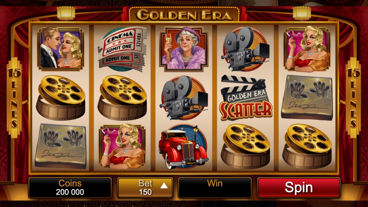 Title screen for Golden Era slot game