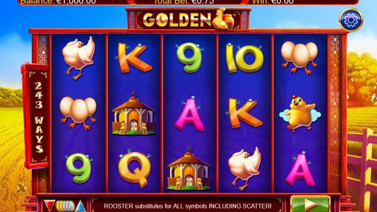 Title screen for Golden Slots Game