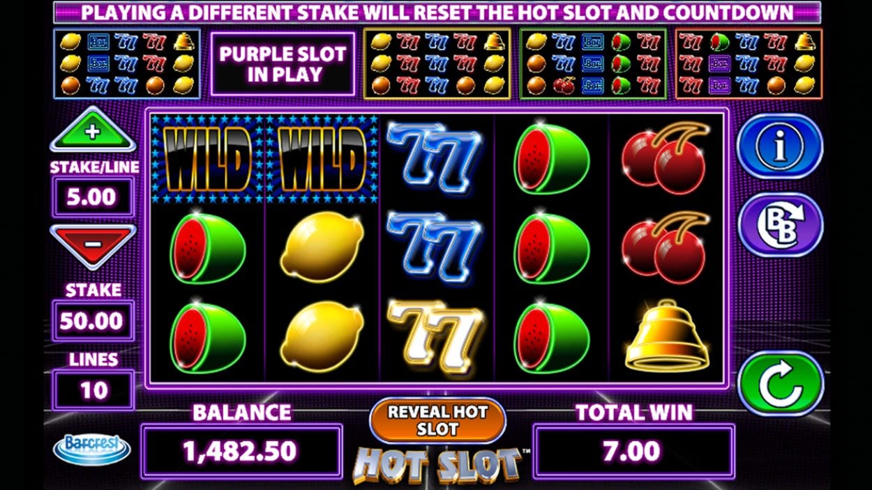 Title screen for Hot Slot slot game