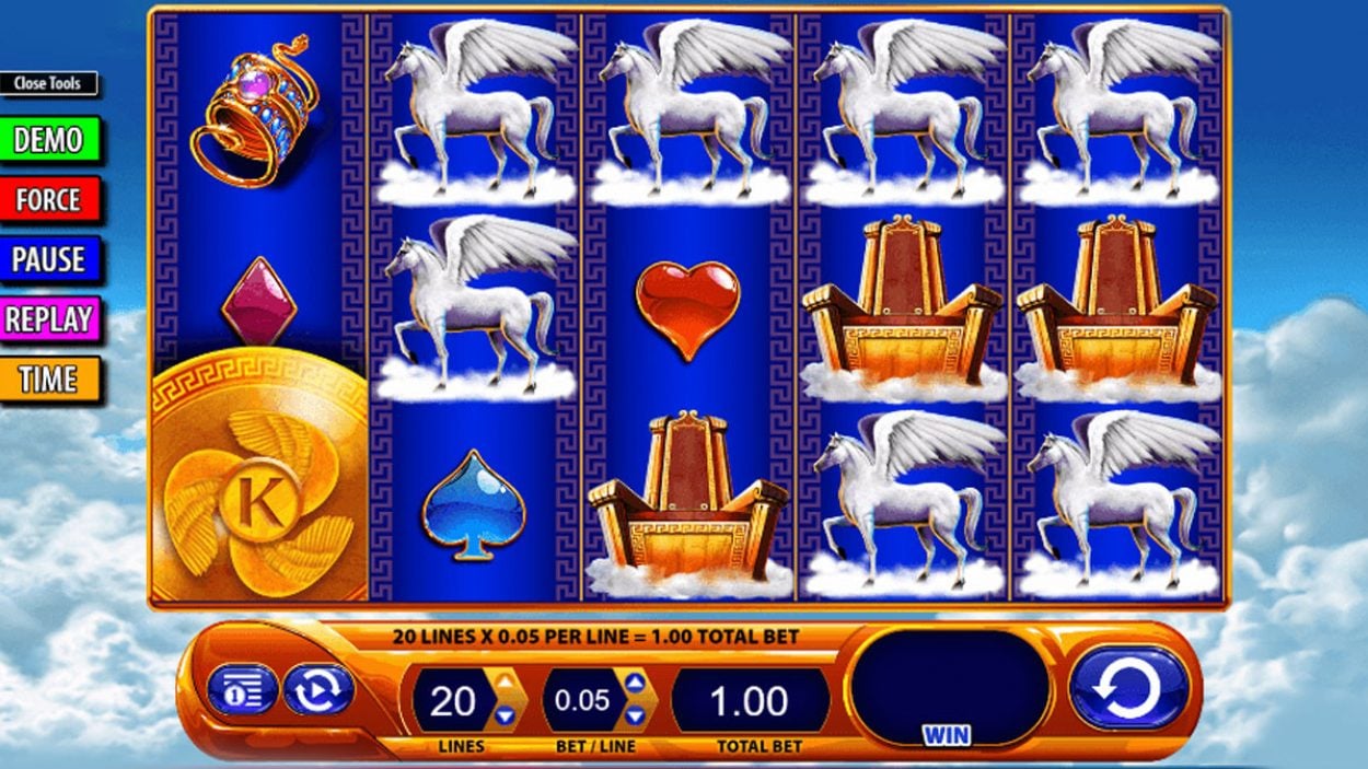 Title screen for Kronos Slots Game