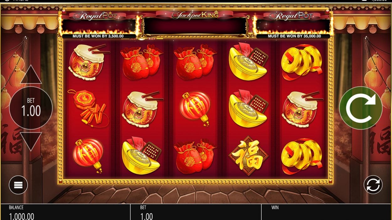 Title screen for Lion Festival slot game