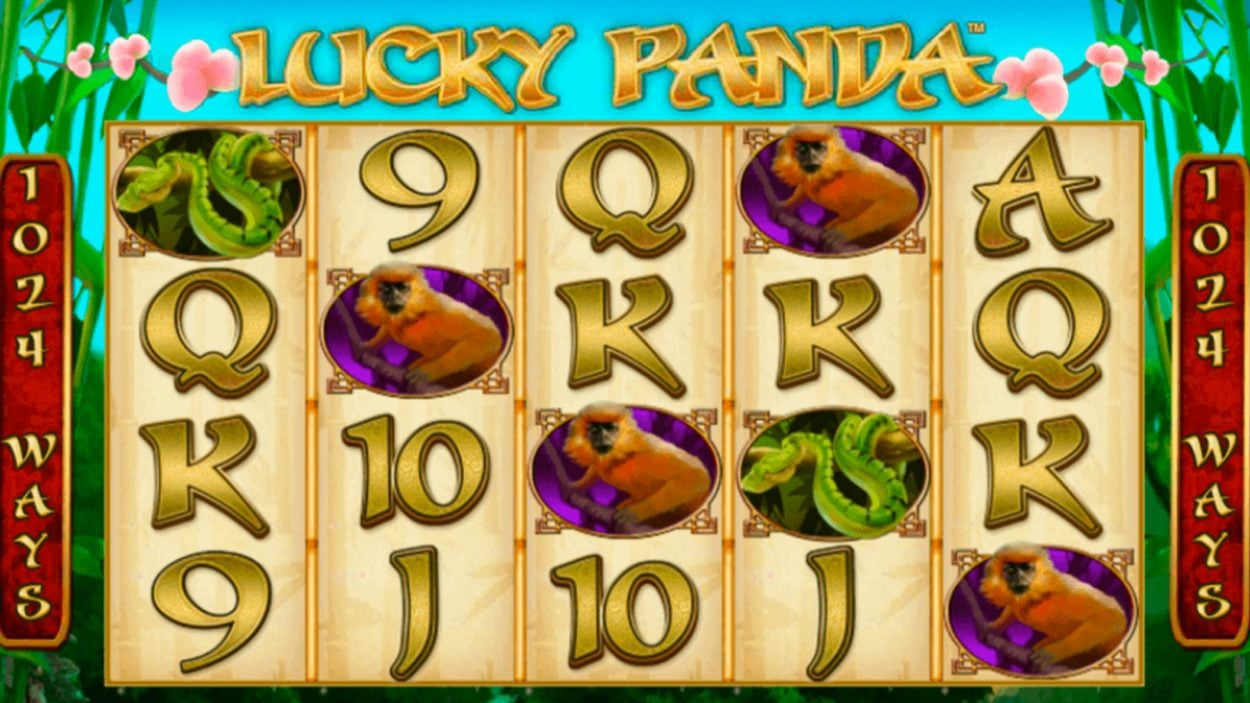 Title screen for Lucky Panda Slots Game