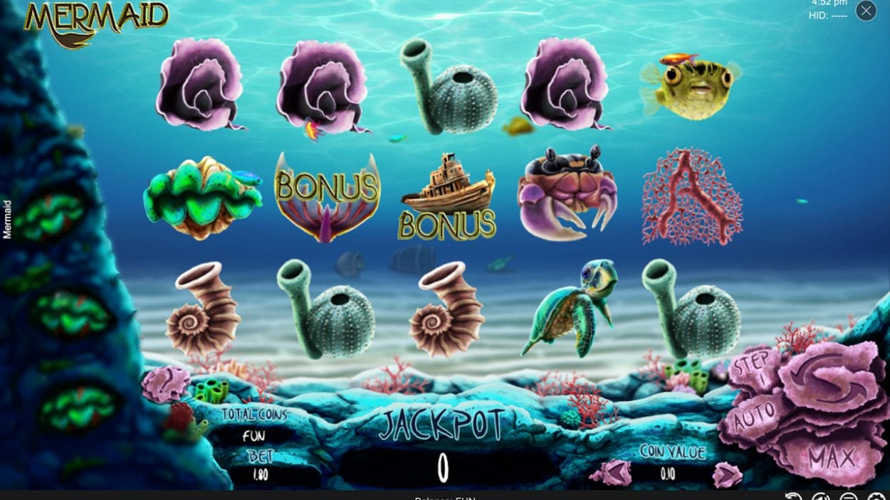 Title screen for Mermaid slot