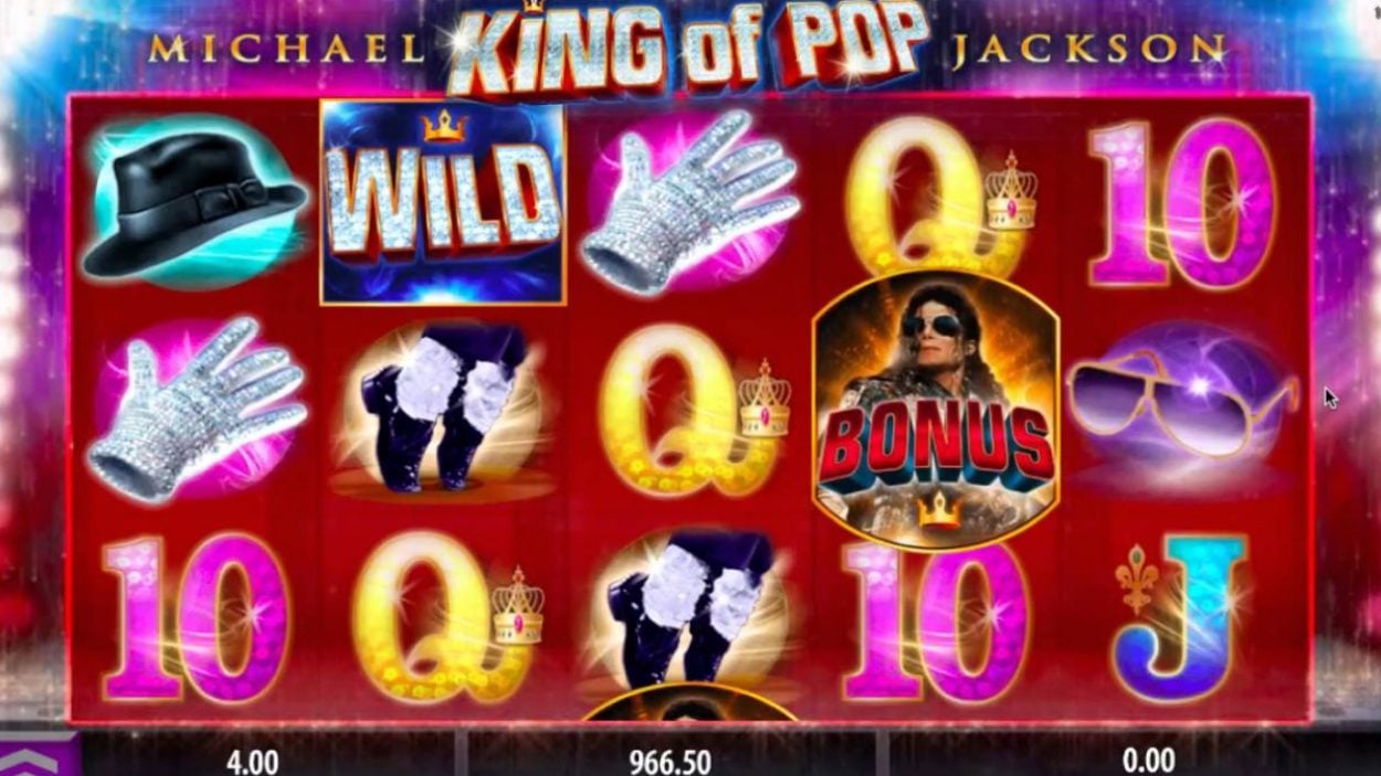 Title screen for Michael Jackson Slots Game