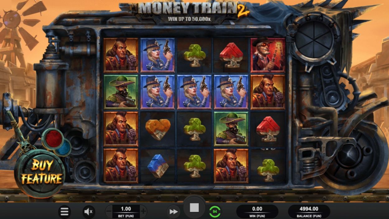 Title screen for Money Train 2 slot game