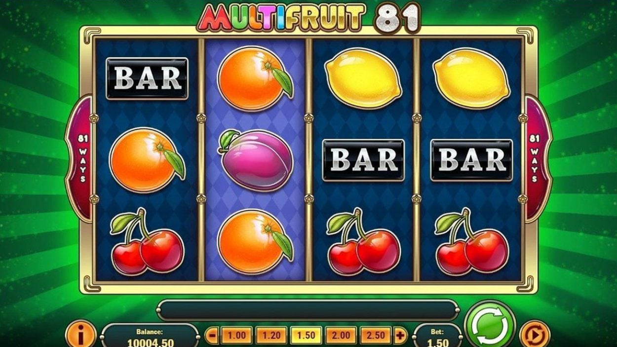 Title screen for Multifruit 81 Slots Game
