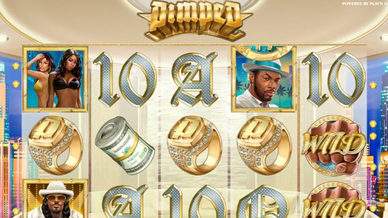 Title screen for Pimped Slots Game