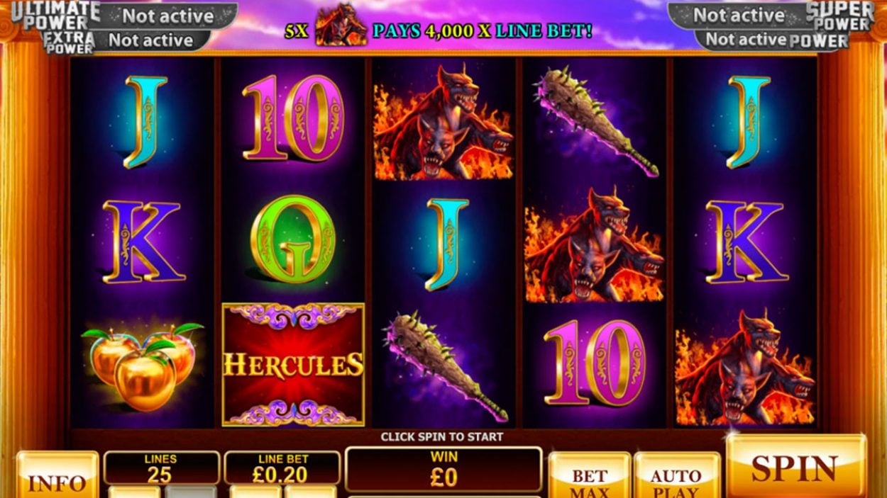 Title screen for Prince Of Olympus Slots Game