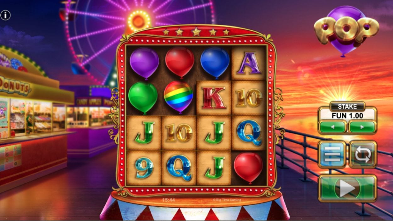 Title screen for Star Pops slot game