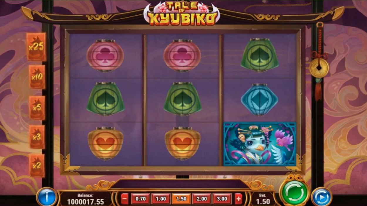 Title screen for Tale of Kyubiko slot game