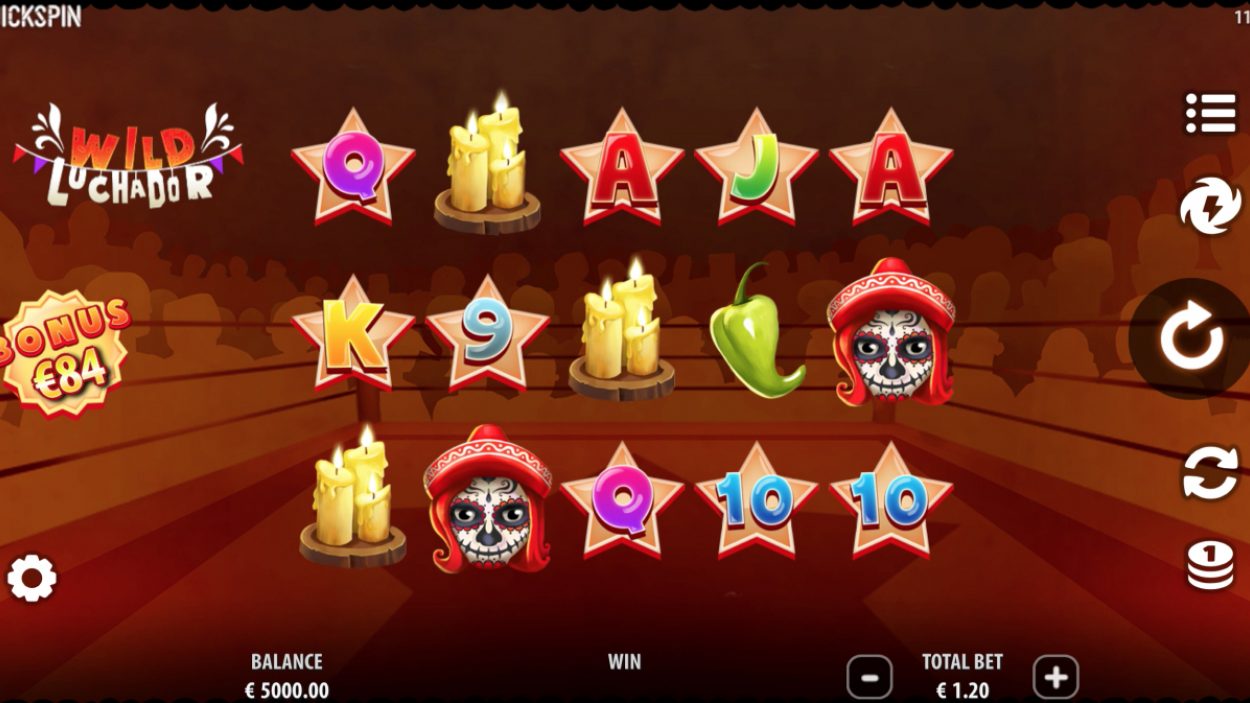 Title screen for Wild Luchador slot game